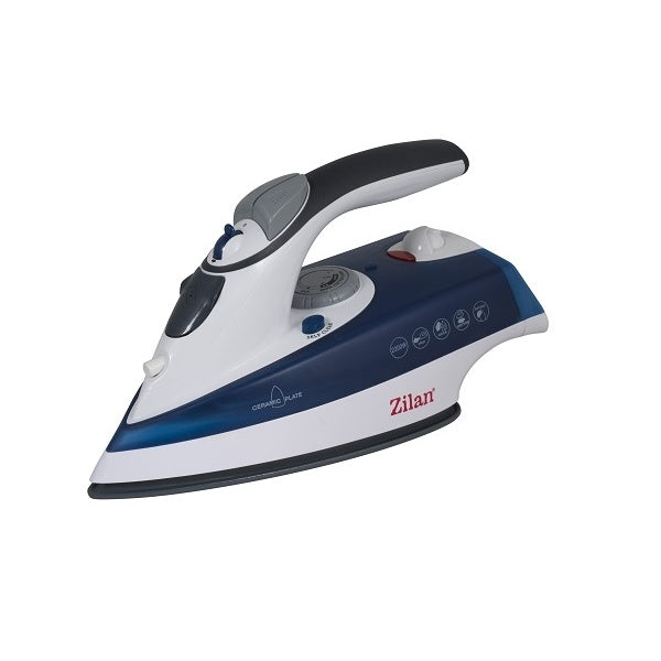 Fier de calcat talpa ceramica ZILAN ZLN-8082, Putere 2200W, calcare cu aburi si uscata, functie autocuratare