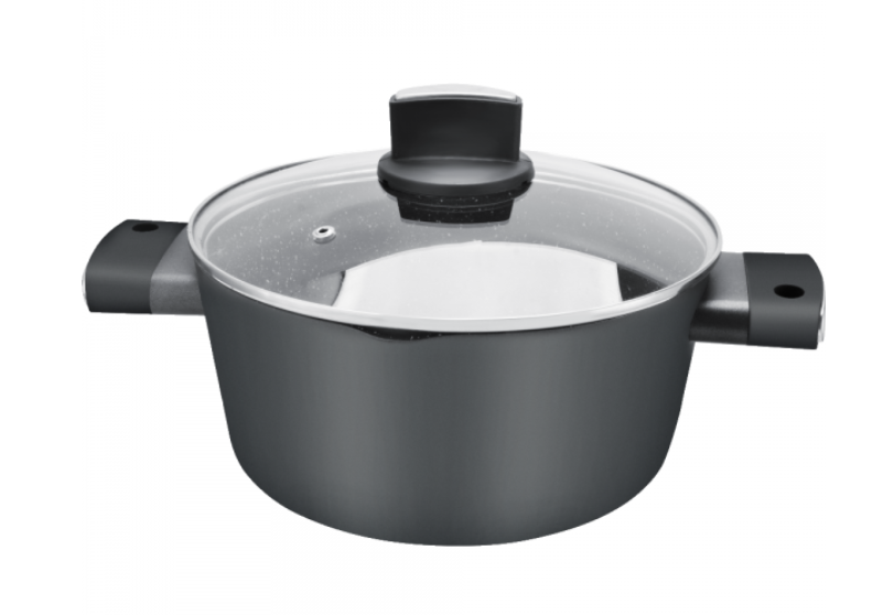 Set de oale Zilan ZLN0959 Negru, cu 7 piese, invelis din marmura si manere fine la atingere