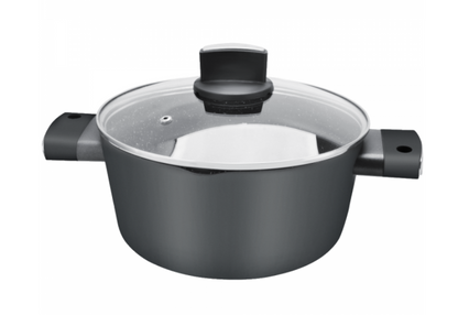 Set de oale Zilan ZLN0959 Negru, cu 7 piese, invelis din marmura si manere fine la atingere