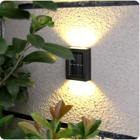 SET 2 LAMPI SOLARE DE EXTERIOR, LED CU ILUMINARE DUBLA