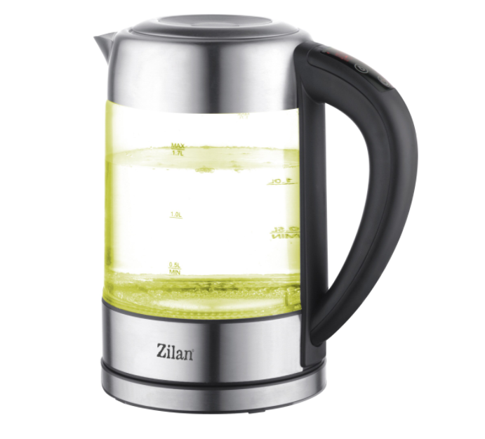 Fierbator Digital ZILAN ZLN-3949, 2200W, 1.7L, Control Temperatura, Iluminare LED, Sticla-Inox