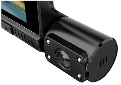 Camera auto tripla Full HD 1080P, monitor 4inch TOUCHSCREEN, bord+habitaclu+spate, rezolutie ultra, 170 grade unghi extra-larg de filmare, senzor G, vedere nocturna, Functie Foto