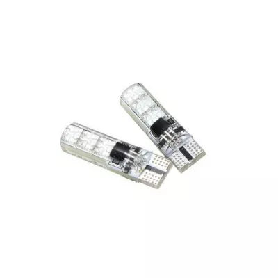 Set 2 Becuri T10 LED 12v RGB Cu Telecomanda Auto