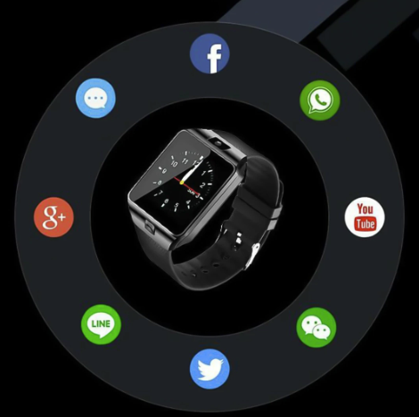 Ceas Smartwatch, functii bluetooth si Notificari (Facebook, Whatsapp)