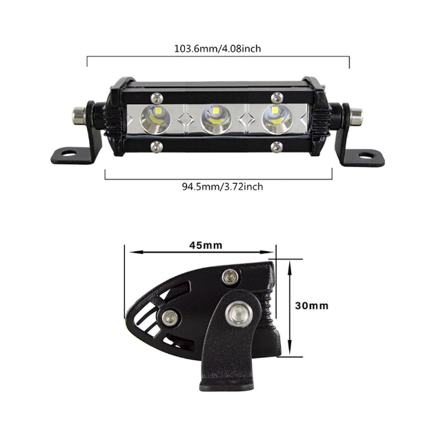 Proiector auto 9W 6000K 12/24V 3LED