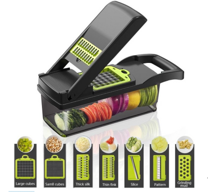 RAZATOARE MULTIFUNCTIONALA PENTRU LEGUME CU 7 ACCESORII INTERSCHIMBABILE
