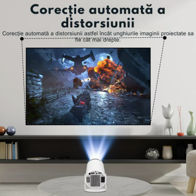 Proiector LCD HD LED cu Difuzoare Incorporate Alb