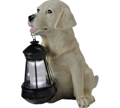 Lampa solara LED, caine cu felinar