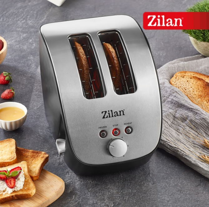 Prajitor de Paine ZILAN ZLN-2690,negru/inox 1000W, , 6 nivele de rumenire