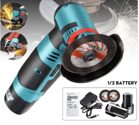 Polizor unghiular electric portabil cu 1acumulator Li Ion 12V