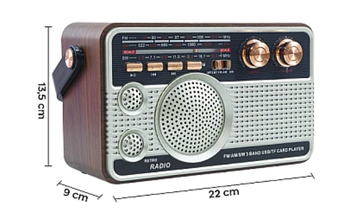 Radio FM model RETRO portabil Q FM01 Bluetooth USB AUX