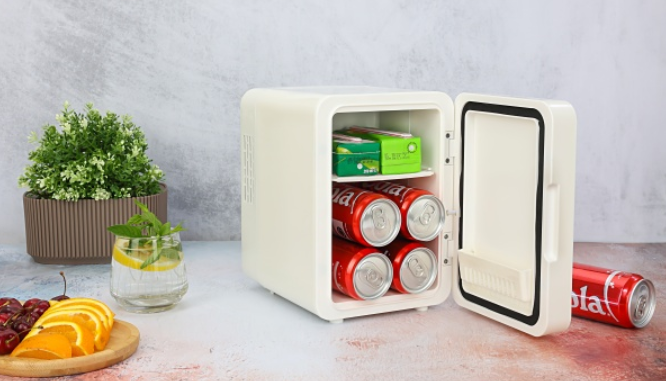 Mini Frigider pentru Make Up, capacitate 4L, 36W, Oglinda cu LED, Functie de incalzire si racire