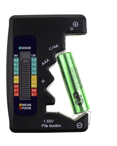 Tester Baterii Universal Digital, Display LCD, Instrument de Diagnosticare Capacitate, pentru C D N AA AAA 9V 1.5V, Portabil, Usor de Folosit, Negru