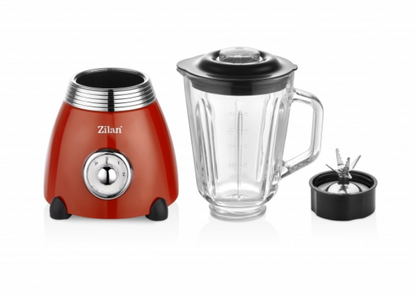 Blender RETRO Zilan ZLN7057 Rosu, capacitate 1.5 L, putere 500W, lame din otel