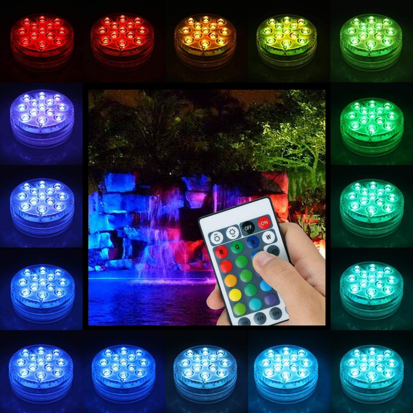 SET 4 LED SUBACVATICE AMBIENTALE CU TELECOMANDA