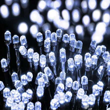 Instalatie LED sir 100m, cu 480 led mare tip diamant, IP 44, 8 jocuri de lumini, Lumina rece