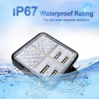 Lampa Led Stroboscopica Bicolor Alb si Galben 108W Proiector 12V / 24V