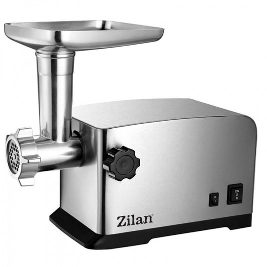 Masina tocat carne Zilan 1800 W, functie revers, tava aluminiu, accesorii carnati
