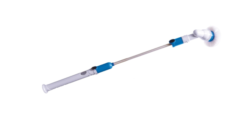 Perie electrica, telescopica, SPIN, 300rpm, 3 accesorii, Alb/Albastru