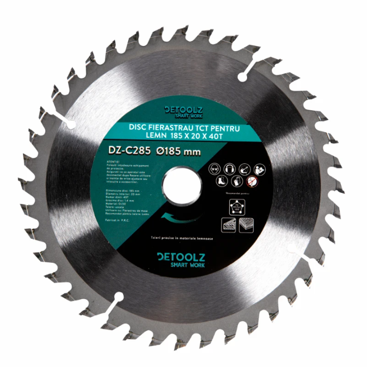 Disc fierastrau TCT pentru lemn 185x30x40T