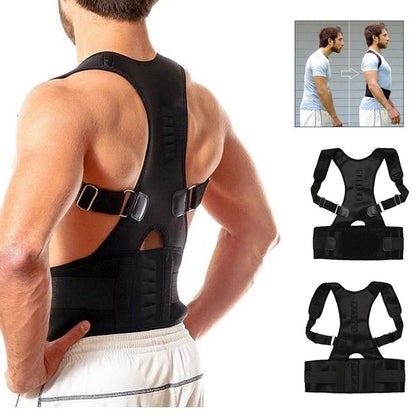 SET PROMO 1+1 CORSET MAGNETIC PENTRU CORECTAREA POZITIEI SPATELUI + Genunchiera elastica ajustabila, Orteza genunchi cu bretele elastice, bandaj pentru genunchi cu compresie respirabila