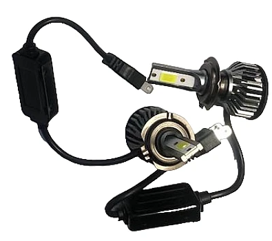 Set 2 becuri auto COB, 100W, lumina alb-rece, 12000 lumeni