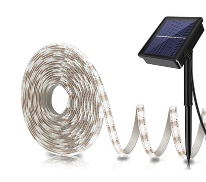 Banda led solara RGB cu panou solar si 5 moduri de iluminat