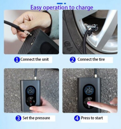 Pompa de aer/Compresor auto 60W fara fir