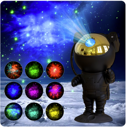 Astronaut Proiector Galaxy LED, Proiectii Constelatii, Multicolor, Lampa Veghe