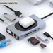 Hub cu 9 porturi diferite Q HU666 si incarcare wireless