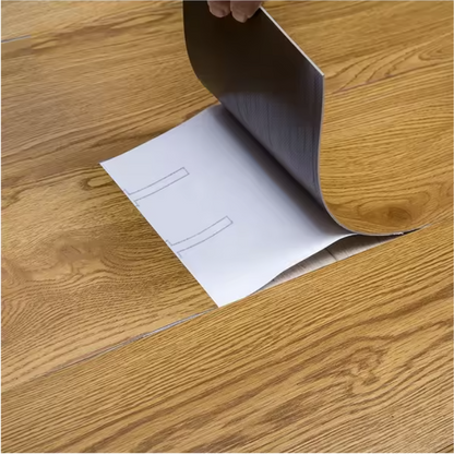 Set 7 placi pardoseala autoadezive, din PVC, Culoare Stejar