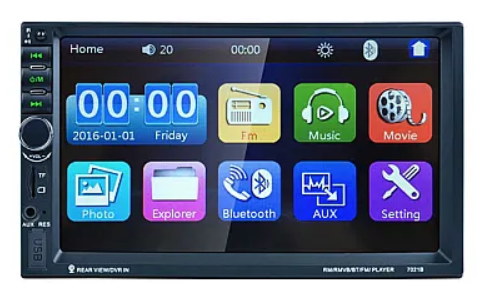 Player MP5 7021B display touchscreen 7" Bluetooh