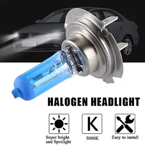 Set 2 becuri Pegasus H7 Skyline Xenon Look auto-tec halogen putere 55W temperatura 5000K