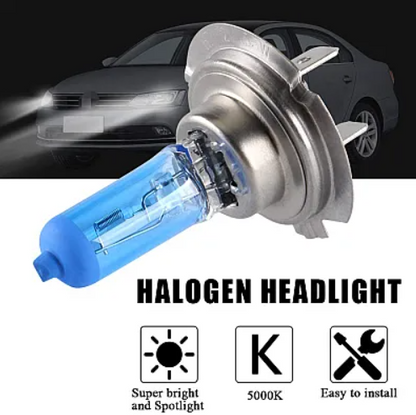 Set 2 becuri Pegasus H7 Skyline Xenon Look auto-tec halogen putere 55W temperatura 5000K