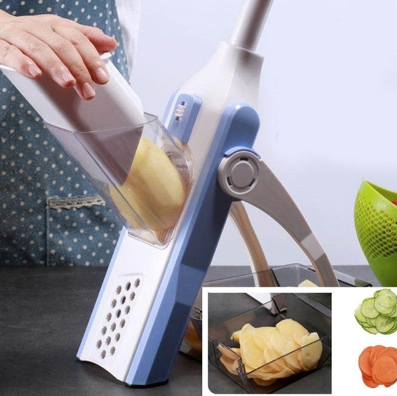 Feliator de fructe si legume pliabil tip mandolina cu 4 functii