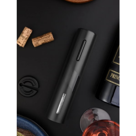 Set tirbuson electric pentru sticle de vin 4 accesorii cutter pentru taierea sigiliului aerator dop cu pompa vid