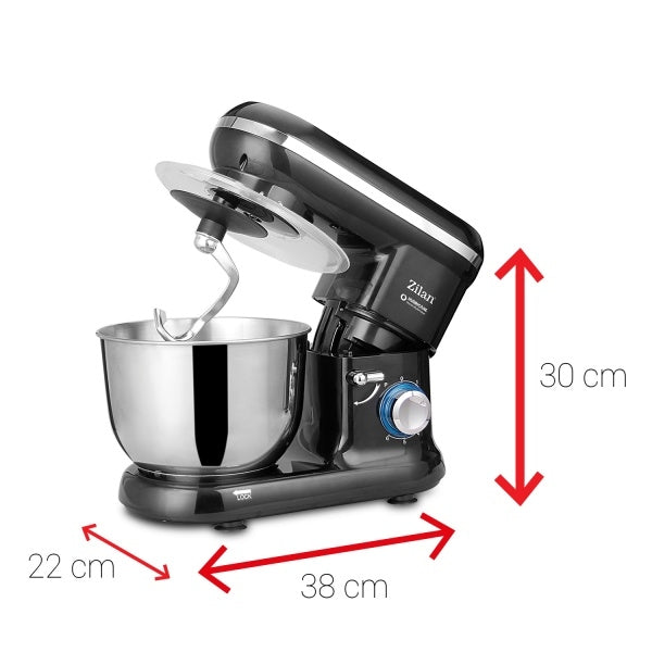 Multi-mixer Hurricane Zilan ZLN-3185,negru 6 trepte + puls, 4.5L, 1000W
