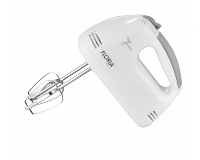 Mixer de mana Floria ZLN7565, ALB Putere 100 W, 7 viteze, Buton eliberare accesorii