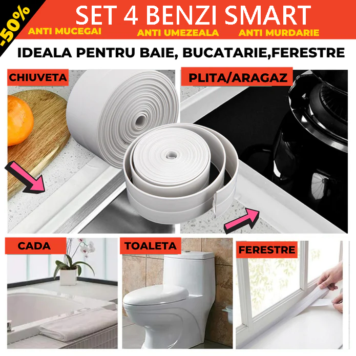 SET 4 X BANDA ETANSARE AUTOADEZIVA PENTRU CADA SAU CHIUVETA