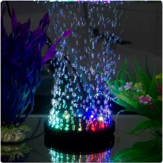 Lampa LED pentru acvariu Andowl Q TL50 cu bule iluminare RGB