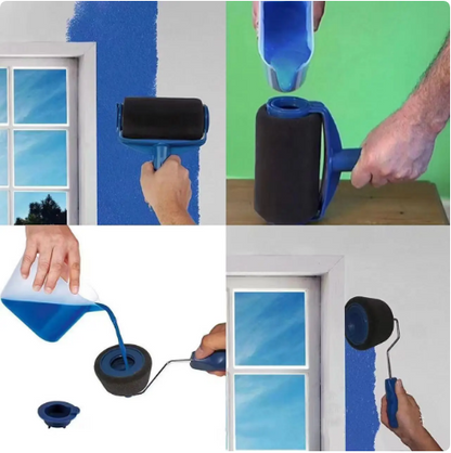 Trafalet Paint Roller Profesional cu umplere + rezervor recipient,brat extensibil
