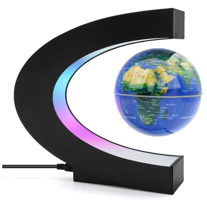 Glob pamantesc plutitor care leviteaza cu suport luminat colorat