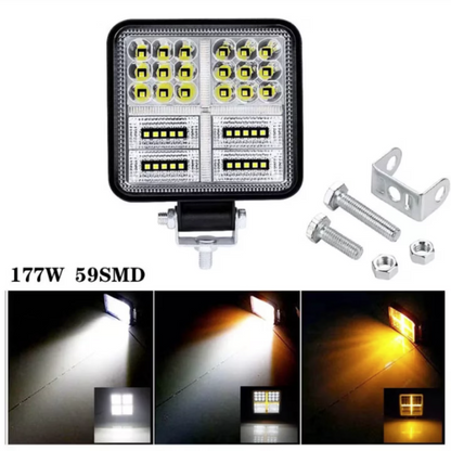 Lampa Led Stroboscopica Bicolor Alb si Galben 108W Proiector 12V / 24V