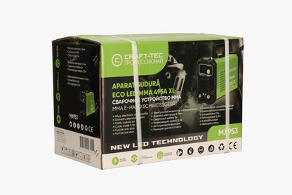 Aparat sudura CRAFT-TECH XL MMA 495 A MX953 afisaj electronic cablu 12mm / 3m