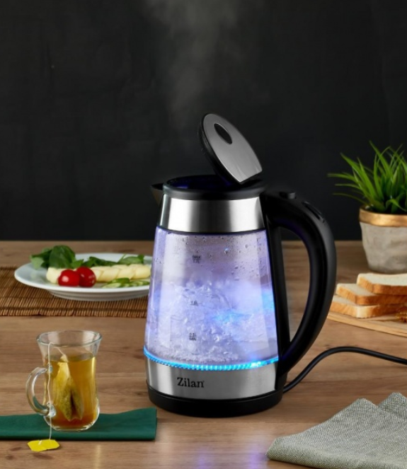 Fierbator Apa ZILAN ZLN-3963, 2200W, 1.7L, Iluminare LED, Sticla
