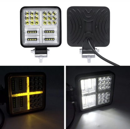 Lampa Led Stroboscopica Bicolor Alb si Galben 108W Proiector 12V / 24V