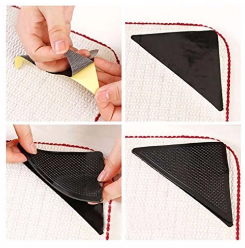 Coltare Antiaderente Pentru Fixarea Covoarelor Ruggies set 8 Buc