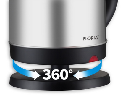 Fierbator electric Floria ZLN4902 Gri, putere 1500W, capacitate 2 L, indicator luminos