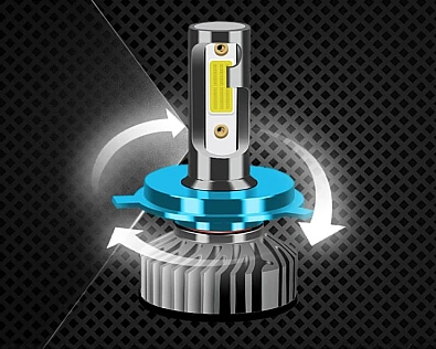 Set 2 becuri LED H7 F2 COB Canbus 100W lumina alb-rece 12.000 lumeni