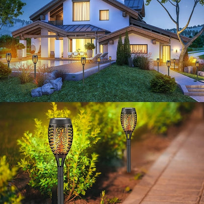 Lampa solara cu efect de flacara pentru gradina sau casa
